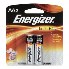 Energizer Max E91 AA Alkaline Battery - 2 Count Blister Pack 