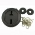 Perfect Fit Recessed Belt Clip Badge Holder w/ Velcro Closure & Chain