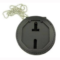 Perfect Fit Recessed Belt Clip Badge Holder w/ Velcro Closure & Chain